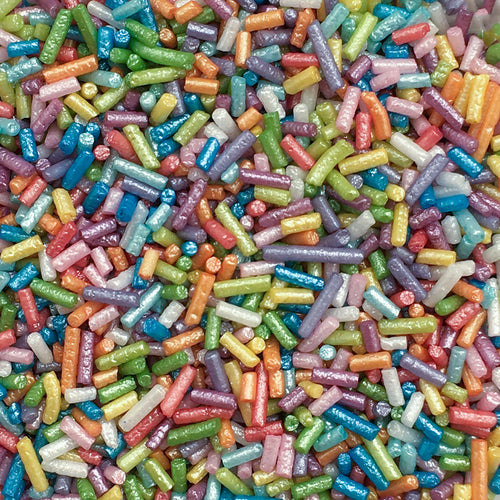 Shiny Rainbow suiker strooisels voor taart decoratie bakken en versieren