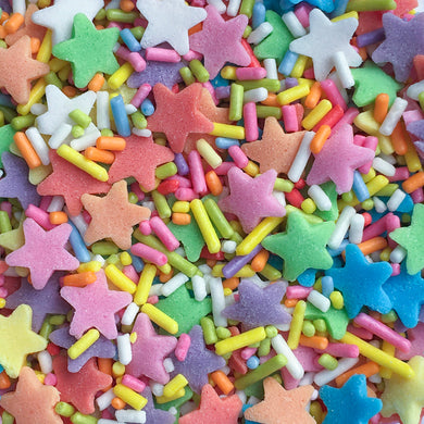 Regenboog strooisels voor confetti taart en cupcakes