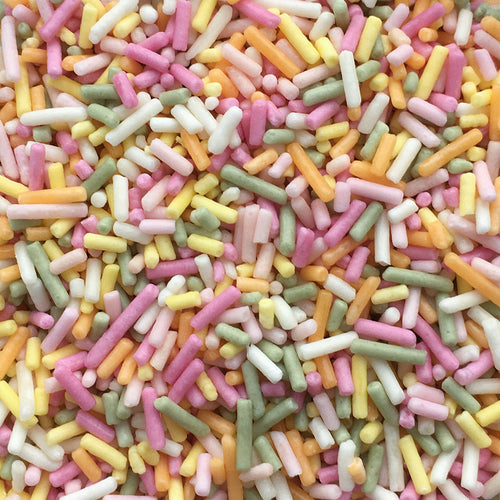 Bakvaste lente sprinkles voor confetti taart, pastel sprinkles